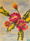 Blossom Original Oil Pastel on Velour Paper
