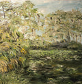Where the Moss Meets the Water — Audubon Park, original oil on stretched canvas, 36×36 inches, by Leah Welch