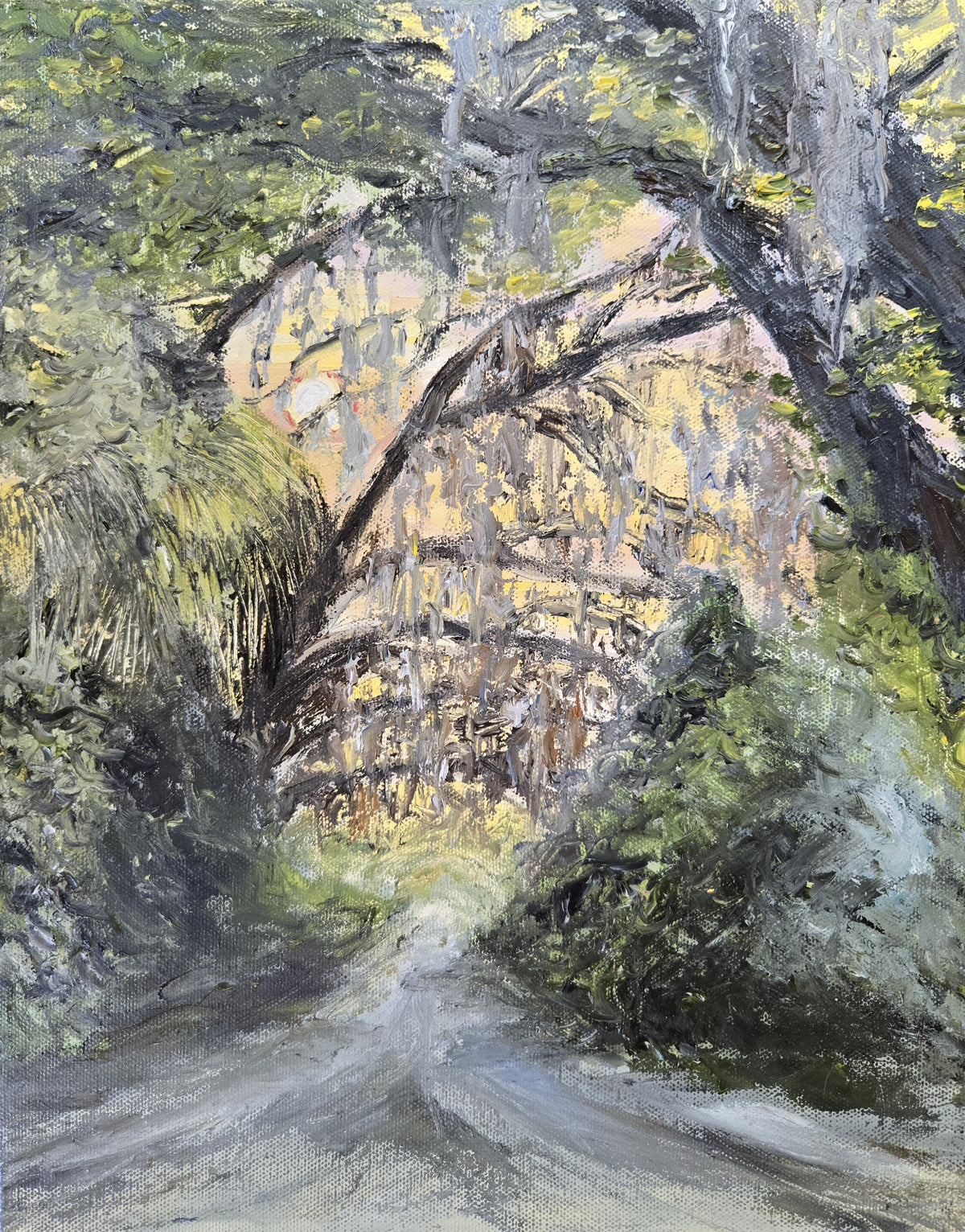 Where the Moss Meets the Sun Original Oil Painting