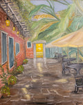 Golden Courtyard Original Painting