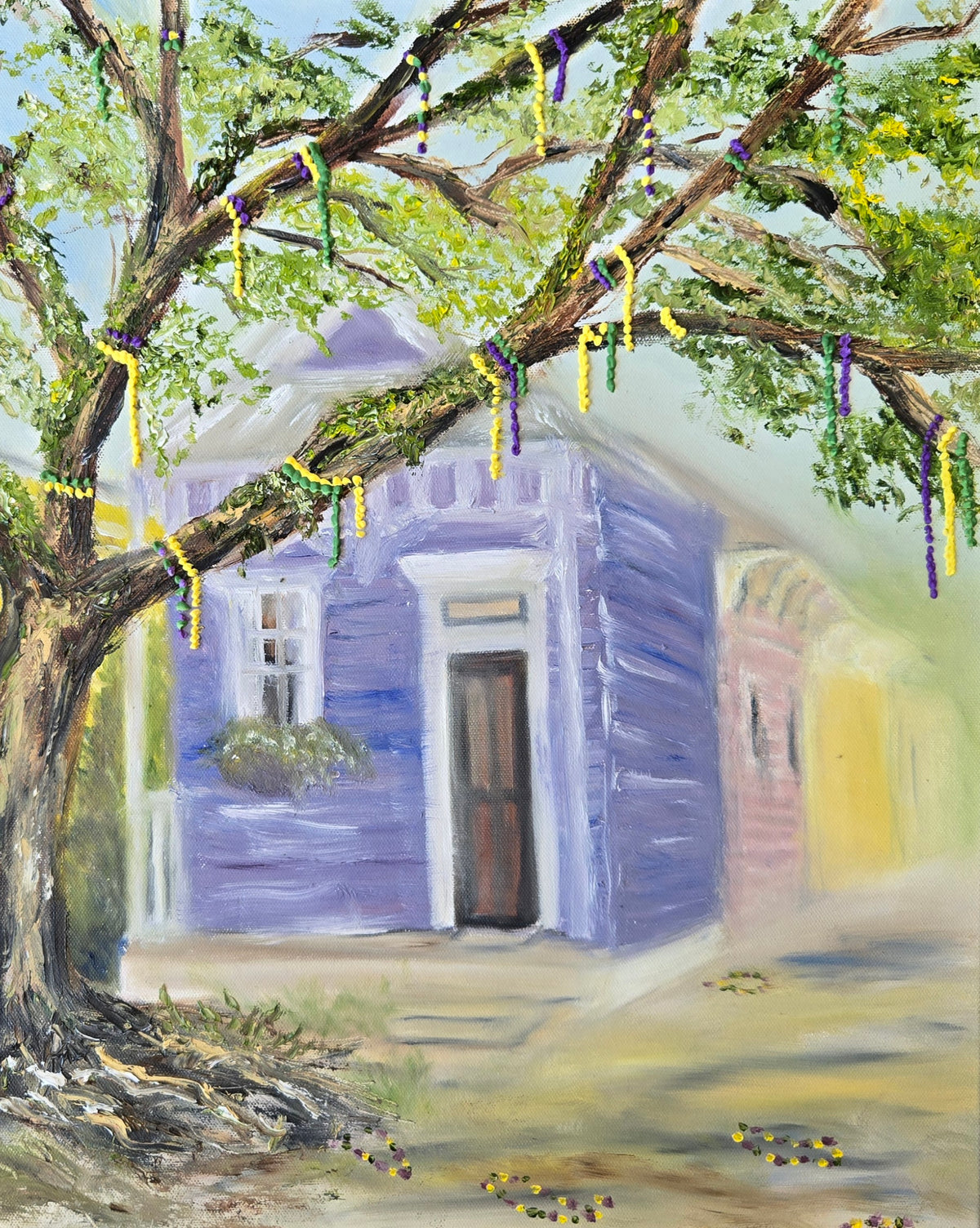 Under the Beads Original Oil Painting