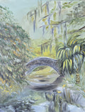 The Garden Bridge Original Oil Painting