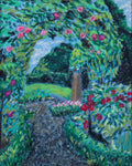 Rose Arbor Path Original Oil Pastel
